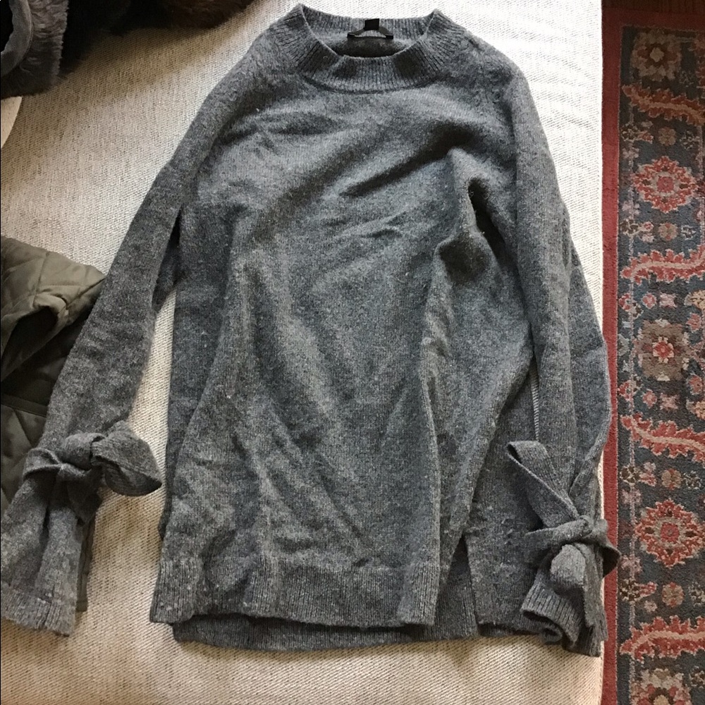 Ann Taylor bell sleeves tie sweater